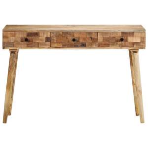 Mesa Consola Mediana de Madera de Mango Sólida, Tono Natural, Decoración Elegante para el Hogar - Product Image 3