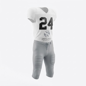 Nouveauté, vente en gros, ensembles de vêtements de sport personnalisés pour équipes, impression par sublimation numérique, maillot de football américain brodé pour hommes, short - Product Image 2