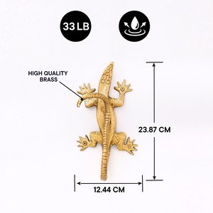 Wholesale Handmade Golden Lizard <b>Wall</b> <b>Hook</b> Design Vintage Metal Animal Decorative <b>Hook</b> For <b>Keys</b> and Coat - Product Image 3