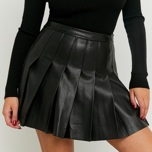 Jupe en cuir pour femme, design élégant, moulante et brillante, prix d'usine, vente en gros - Product Image 4