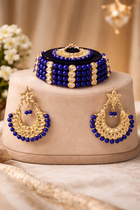Indian Royal Kundan Gold Plated Bridal Engagement Wedding Anniversary Party Women's Ethnic Zinc Alloy Traditional Necklace Sets - Product Image 3