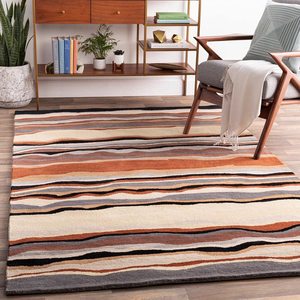 Tapis moderne abstrait tufté à la main, tapis en laine coloré à motifs géométriques pour le salon, la chambre et le bureau, décoration, cadeau de Noël - Product Image 3