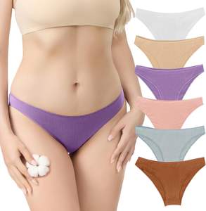 Signature Fit <b>Womens</b> Low-Rise Thong <b>Underwear</b> Panties Lightweight Knit Breathable Feel Stretch Shape Full Coverage Seamless - Product Image 1