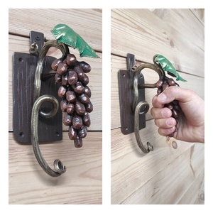 Manija de Puerta Tradicional de Hierro Forjado Resistente al Óxido, Fácil de Instalar, con Motivo de Vid, Accesorio Decorativo para Portones - Product Image 4
