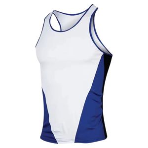 Ensemble de maillot de football personnalisé sublimé pour homme, débardeur sans manches blanc et bleu avec short à taille élastique, anti-humidité - Product Image 5