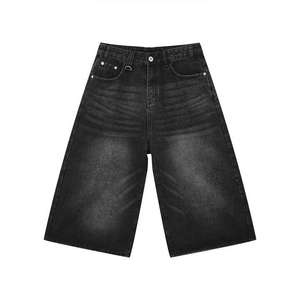 Pantalones Cortos Vaqueros DENIM Personalizados para Hombre, Cintura Alta, Corte Holgado, 100% Algodón, Transpirables, Estilo Urbano, Casual, Desgastados - Product Image 5