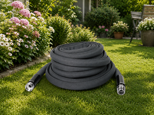 สายยางรดน้ำแบบผ้า ขนาด 5/8 นิ้ว ยาว 50 ฟุต ทนแรงดัน 600 PSI น้ำหนักเบา ทนต่อการขัดถู พร้อมข้อต่ออลูมิเนียม - Product Image 2
