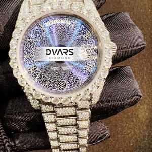 Reloj de Pulsera de Lujo Ascend Premium de Aleación de Cuarzo, Color D, VVS1, Diamante Moissanita, Cristal de Zafiro, Unisex, Resistente al Agua, Elegante - Product Image 1