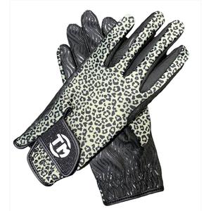 Gants d'équitation pour femmes à taille haute avec impression par sublimation personnalisée, dos en maille, paume en cuir synthétique et grip en silicone - Product Image 1