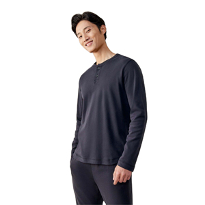 เสื้อยืดแขนยาวผ้าฝ้ายแท้ 100% คุณภาพสูงแบบสั่งทำพิเศษ สีพื้นเรียบ สำหรับผู้ชาย ล้างสีแบบแอซิดวอช ขายส่ง OEM เสื้อยืดขายดี - Product Image 1