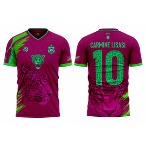Camiseta de Fútbol Profesional RDC Nacional, Manga Corta, Diseño Sublimado con Estampado de Leopardo, Ropa Deportiva para Adultos, Camiseta Ligera - Product Image 1