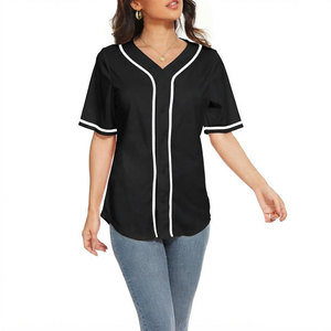 Camiseta de Béisbol para Mujer, 100% Poliéster, Manga Corta, Corte Holgado, Ropa Deportiva, Servicio OEM, Logotipo Personalizado - Product Image 6