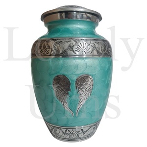 Urna Funeraria Aqua Angel Wings, Contenedor para Cenizas, Recuerdo Conmemorativo, Elegante, Espiritual, Duradera, Premium - Product Image 3