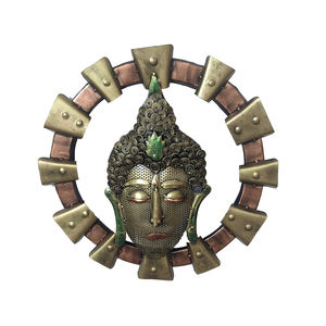 Listo para Comprar: Decoración de Pared Artesanal de Hierro Antiguo con Buda, Ideal para Arte Mural, Decoración del Hogar y como Artículo de Regalo - Product Image 1