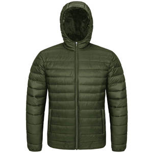 New Arrival Winter Men Puffer <b>Jacket</b> Stand-Up <b>Collar</b> Zipper Full Sleeves High Street Style Front Design OEM Custom Service - Product Image 1