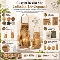 Lanterne en corde de papier en gros avec insert en verre, porte-bougie tressé naturel pour la décoration intérieure bohème, collections de vente au détail