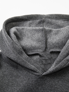 Vente en gros usine Sweat à capuche demi-zip surdimensionné en molleton de coton épais de qualité supérieure, couleur unie, décontracté, pour l'automne, coupe classique - Product Image 6