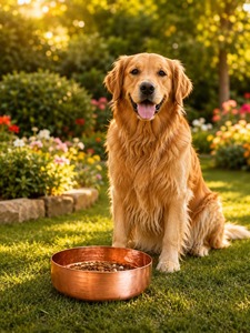 Bol d'alimentation pour chien et chat en cuivre, bol pour nourriture et eau pour chiens et chats, bol d'alimentation pour animaux de compagnie - Product Image 3