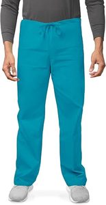 Men's Teal <b>Scrub</b> Set V-Neck Top And Pants Hospital Uniform Cotton Polyester Woven Fabric In Stock - Product Image 4