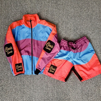 Conjunto de Chaqueta y Pantalones Cortavientos con Logotipo Personalizado OEM, Impermeable, para Correr al Aire Libre, Entrenamiento Deportivo, Chándal