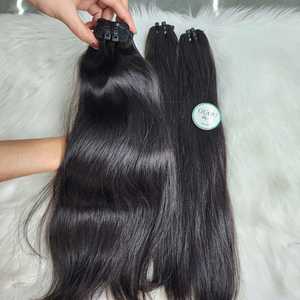 Cheveux Humains Vietnamiens de Haute Qualité Super Double Drawn, Cheveux Raides Bruts/Vierges, Tissage Double à la Machine, Lots Non Traités - Product Image 2