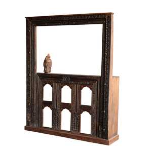 Comptoirs de réception commerciaux en bois de style vintage moderne, finition riche, décoration modulable, MOQ 1 conteneur seulement - Product Image 6