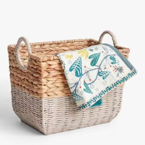 Panier à linge rectangulaire avec poignée, tissé à la main au Vietnam, prix de gros. - Product Image 1