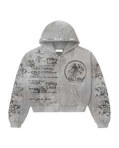 Men's & Women's Mixed Graphic <b>Rhinestone</b> Zip Hoodie 2026 Grey Pink Blue Cropped Boxy Fit Sparkle urban Streetwear <b>Jacket</b> HD - Product Image 1