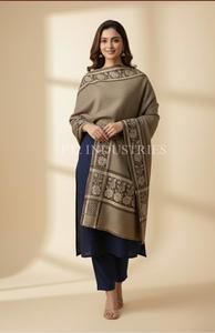 Chal de Lana para Mujer, Diseño Sólido, Bufanda Larga para Invierno, Transpirable, Ligera, Duradera, Estilo Étnico, Bufandas y Chales Tradicionales - Product Image 3
