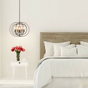 Lampadario a Soffitto in Metallo da 16 Pollici, 5 Luci Pieghevoli e Orientabili, Elegante Lampada a Sospensione - Product Image 1