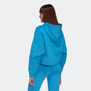 Conjunto Deportivo con Capucha Azul para Mujer Jaffico International, 100% Algodón, Manga Tres Cuartos, Color Sólido, Corte Holgado Informal, Invierno - Product Image 2