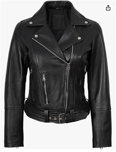 <b>Womens</b> Tan Genuine Leather Slim Fit Biker <b>Jacket</b> Asymmetrical Zip Solid Embossed Premium Quality Custom OEM Wholesale - Product Image 6