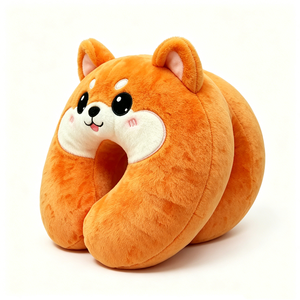 Shiba Inu U-<b>shaped</b> travel <b>pillow</b> ,Plush Shiba Inu neck support <b>pillow</b>, Cute Shiba Inu travel <b>pillow</b> - Product Image 3