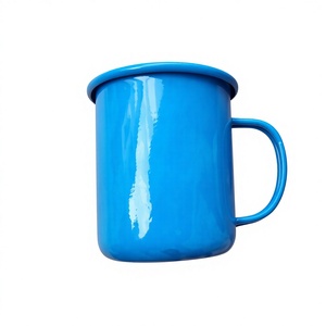 Classic Color <b>Glazed</b> High End Enamel Coffee <b>Mugs</b> Cups Custom Small MOQ Enamel <b>Mug</b> - Product Image 1