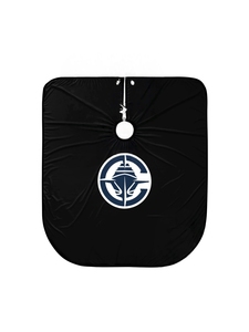 Cape de Barbier Extra Longue Imperméable pour Clients de Grande Taille – Cape de Coiffeur Noire Professionnelle avec Grand Logo – Capes de Barbier Professionnelles - Product Image 4