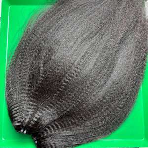 Color natural recto rizado de 8 pulgadas a 30 pulgadas de cabello humano precio al por mayor | Pelo liso rizado para mujeres de espalda - Product Image 2