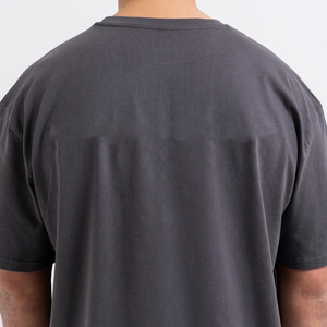 Camisetas Casuales de Manga Corta para Hombre, 100% Algodón, Lavado Ácido, con Logotipo Personalizado Bordado, Estampado en Blanco, Estilo Urbano, en Stock - Product Image 4