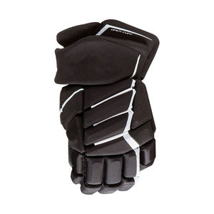 Gants de hockey sur glace professionnels noirs avec bordure orange, protection complète pour les joueurs - Product Image 2