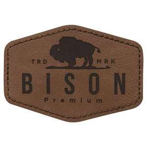 Custom Leather Patches for Hats with <b>Adhesive</b> Backing Engraved Logo Durable Labels for Jackets Bags Apparel - Product Image 4