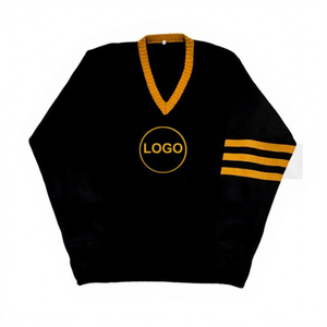Créez vos propres pulls en tricot à col en V de haute qualité avec logo personnalisé pour les sororités/fraternités/écoles/collèges/universités - Product Image 1