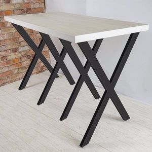 30-Inch Heavy Duty X-Shaped Modern Furniture Legs Coffee Table Desk Anti-Slip Feet Pads Alloy Steel Bench Legs Metal Furniture - Product Image 2