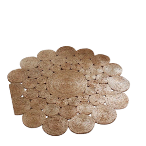 Custom Handmade Natural <b>Jute</b> Area <b>Rug</b> Eco-Friendly Braided <b>Round</b> Oval Runner Low Pile - Product Image 5