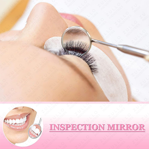 9 Piece Stainless Steel Eyelash Tweezers Set Straight Curved & Pointed Tips with Mirror Volume Lash <b>Tools</b> for Precision - Product Image 6