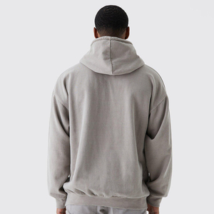 Sweat-shirts à capuche décontractés gris délavé de haute qualité avec fermeture éclair et design déchiré pour hommes et femmes – Vente en gros - Product Image 6