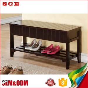 <span class=keywords><strong>Erone</strong></span> in legno massello scarpiera armadio con panca multiuso mobili per la casa per soggiorno sala da pranzo e ingresso - Product Image 2