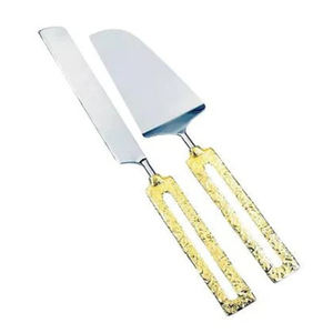 ชุดช้อนส้อมสแตนเลสแบบมีกระจกเงาสำหรับใช้ในครัวและร้านอาหาร ชุดช้อนส้อมหรูหราพร้อมด้ามจับรูปใบไม้สีเงิน - Product Image 2