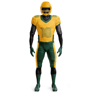 American Football Uniform Custom Made 100% Polyester Plus Size Adjustable Strap Quick Dry & Breathable Solid Color Short Sleeves - Product Image 2
