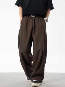 Pantalones Anchos Plisados de Estilo Japonés para Hombre, Pantalones Holgados de Primera Calidad con Corte Relajado - Product Image 1