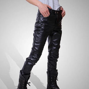 Pantalons en cuir pour hommes en stock, prix raisonnables, service OEM, faible MOQ, qualité supérieure, pantalons en cuir pour adultes - Product Image 3