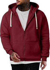 Sudadera con Capucha y Cremallera Completa para Hombre, de Forro Polar, con Cordón Ajustable, de Manga Larga, Casual, de Calidad Premium, 380 GSM - Product Image 4